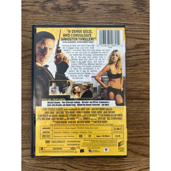 Layer Cake 2004 DVD Crime Thriller Daniel Craig Sienna Miller Action Pre-Owned - Picture 2 of 5
